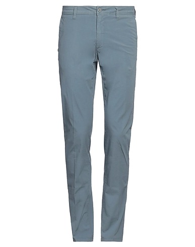 CC COLLECTION CORNELIANI Casual trouser Grey 87% Cotton, 9% Linen, 4% Elastane