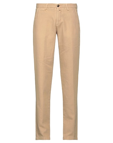 BRIGLIA 1949 Casual pants Sand 74% Cotton, 25% Linen, 1% Elastane