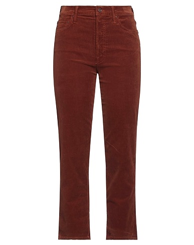 MOTHER Casual pants Brown 93% Cotton, 6% Polyester, 1% Elastane