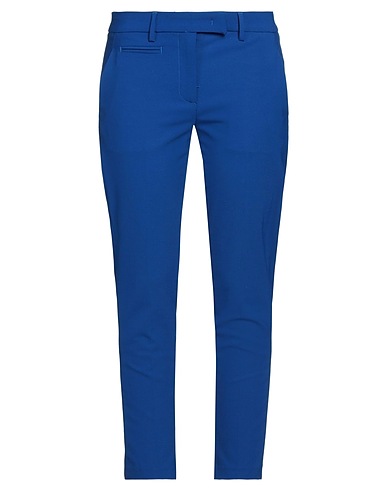 DONDUP Casual pants Bright blue 53% Polyester, 43% Virgin Wool, 4% Elastane