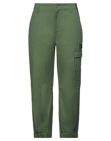 MOSCHINO Casual trouser Military green 98% Cotton, 2% Elastane
