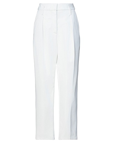 TELA Casual pants White 55% Polyamide, 45% Viscose