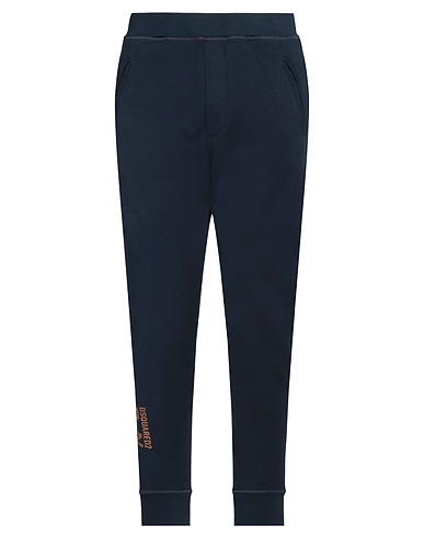 DSQUARED2 Casual trouser Navy blue 100% Cotton, Elastane