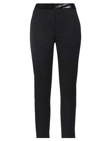 FRANKIE MORELLO Casual trouser Black 100% Cotton, Polyester, Elastane
