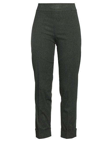 AVENUE MONTAIGNE Casual trouser Dark green 80% Viscose, 17% Polyester, 3% Elastane
