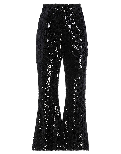 WEILI ZHENG Casual trouser Black 100% Polyester