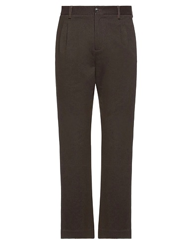 DANIELE ALESSANDRINI Casual trouser Dark brown 56% Cotton, 41% Polyester, 3% Elastane