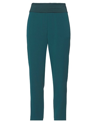 MANILA GRACE Casual trouser Dark green 96% Polyester, 4% Elastane