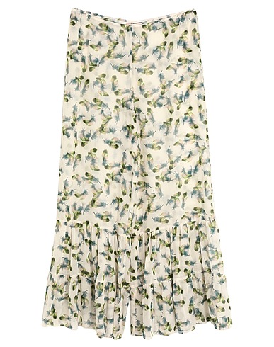 KRISTINA TI Casual trouser Green 73% Cotton, 27% Silk