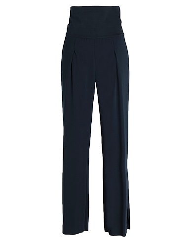 MANILA GRACE Casual pants Midnight blue 88% Polyester, 12% Elastane, Cotton
