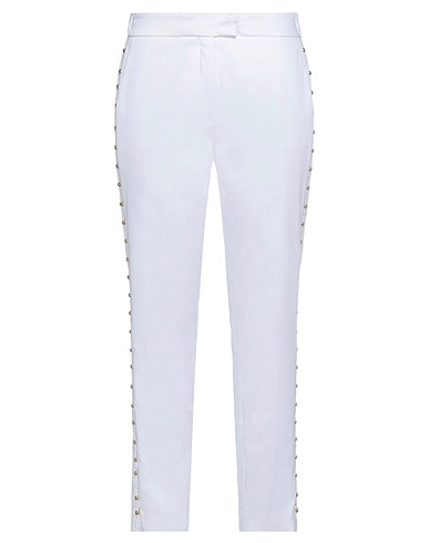 CLIPS MORE Casual trouser White 97% Cotton, 3% Elastane