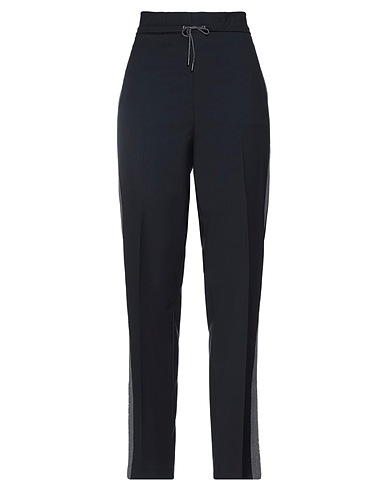 FABIANA FILIPPI Casual trouser Black 100% Virgin Wool, Cotton, Ecobrass