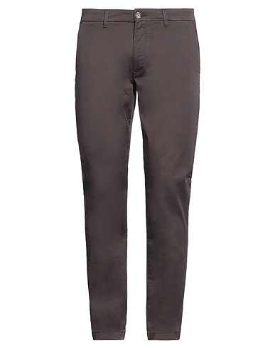 LIU •JO MAN Casual trouser Dark brown 98% Cotton, 2% Elastane
