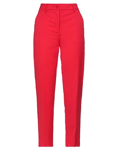 BOUTIQUE MOSCHINO Casual trouser Red 65% Polyester, 33% Viscose, 2% Elastane