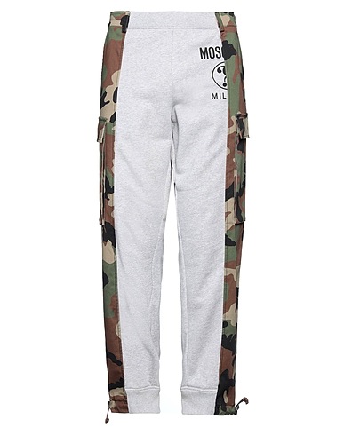 MOSCHINO Casual pants COUTURE Light grey 100% Cotton, Elastane