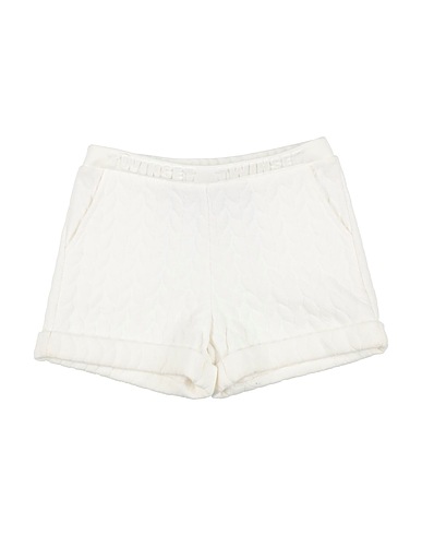 TWINSET Shorts & Bermuda White 58% Polyester, 37% Viscose, 5% Elastane