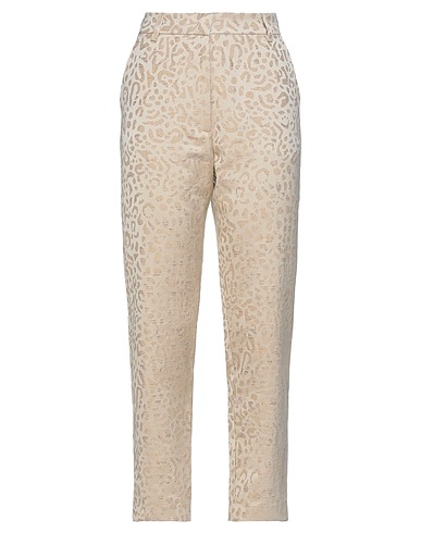 MOMONÍ Hosen Beige 47% Viskose, 38% Polyester, 13% Baumwolle, 2% Polyamid