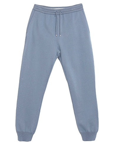 DUNHILL Casual trouser Slate blue 58% Cotton, 42% Cashmere