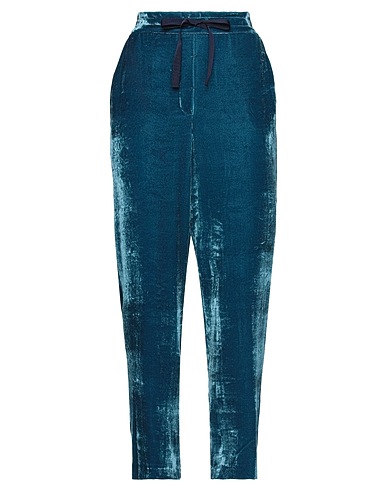 BALLANTYNE Casual pants Deep teal 82% Viscose, 18% Silk