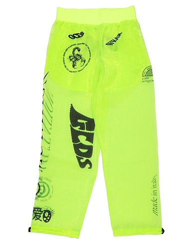 GCDS Casual trouser Lime green 55% Polyamide, 45% Polyester, Elastane