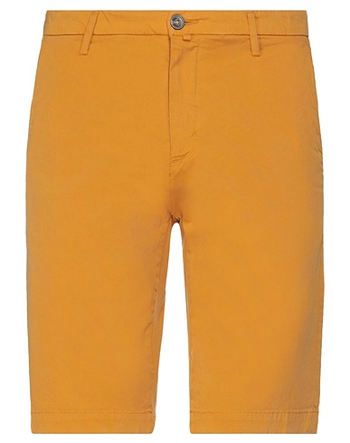 XM COLLECTION Shorts & Bermuda Giallo ocra 98% Cotone, 2% Elastan