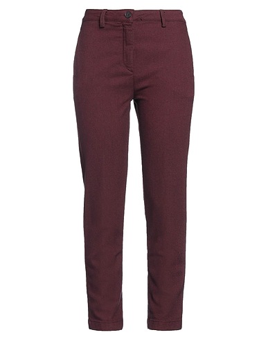 MANILA GRACE Casual trouser Burgundy 47% Cotton, 33% Polyester, 18% Modal, 2% Elastane