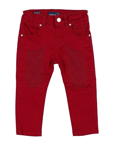 JECKERSON Casual pants Red 97% Cotton, 3% Elastane