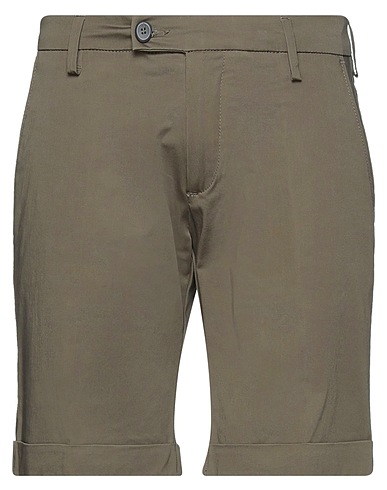 MICHAEL COAL Shorts & Bermuda Military green 97% Cotton, 3% Elastane