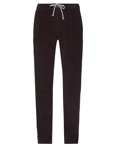 ELEVENTY Casual pants Chocolate brown 98% Cotton, 2% Elastane