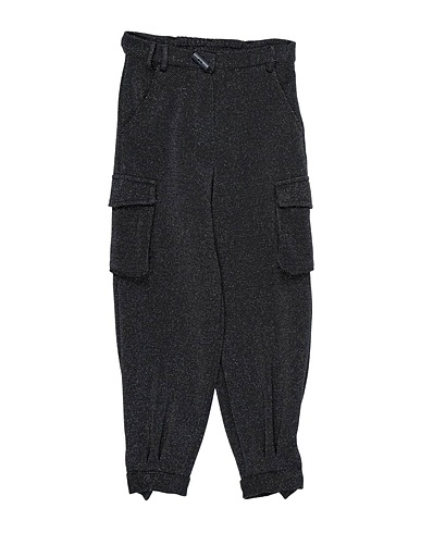 MANILA GRACE Casual pants Black 45% Polyester, 44% Cotton, 10% Nylon, 1% Elastane