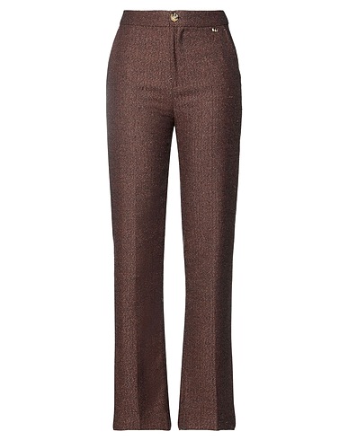 MY TWIN TWINSET Pantalone Cioccolato 85% Poliestere, 15% Metallo
