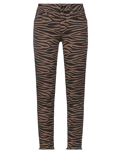 LIU •JO Denim trousers Khaki 66% Cotton, 30% Polyester, 4% Elastane