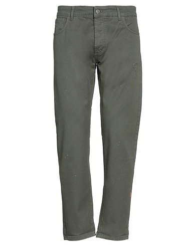 OUT/FIT Casual pants Military green 97% Cotton, 3% Elastane