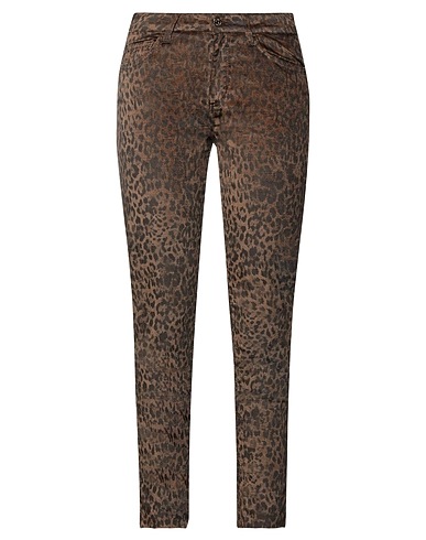 LIU •JO Casual pants Dark brown 79% Cotton, 19% Modal, 2% Elastane