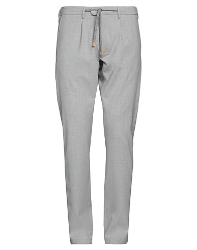 ELEVENTY Casual pants Light grey 96% Wool, 4% Elastane