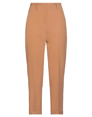 ALYSI Casual trouser CHOCOLAT Camel 57% Polyester, 35% Viscose, 8% Elastane