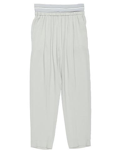 FABIANA FILIPPI Casual trouser Light grey 57% Acetate, 43% Silk, Polyester, Elastane