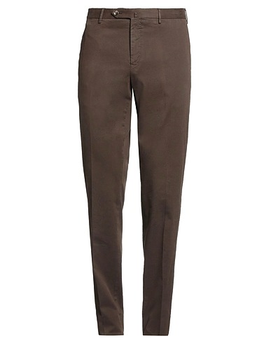 PT Torino Casual pants Dark brown 55% Cotton, 42% Modal, 3% Elastane