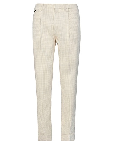 MICHAEL COAL Casual pants Beige 98% Cotton, 2% Elastane
