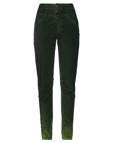 HIGH Casual trouser Green 79% Cotton, 19% Modal, 2% Elastane