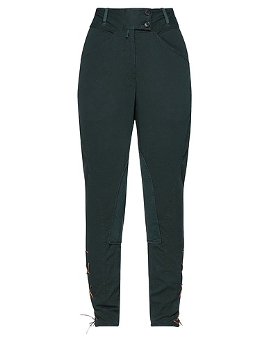 HIGH Casual trouser USE Dark green 97% Cotton, 3% Elastane
