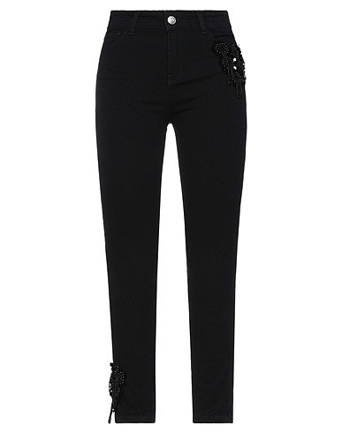 MY TWIN TWINSET Casual pants Black 62% Cotton, 18% Polyester, 18% Viscose, 2% Elastane