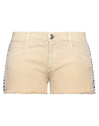 PINKO Shorts jeans Beige 98% Cotone, 2% Elastan
