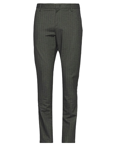 DONDUP Casual trouser Dark green 98% Cotton, 2% Elastane