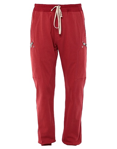 RICK OWENS Casual trouser Brick red 100% Cotton, Elastane