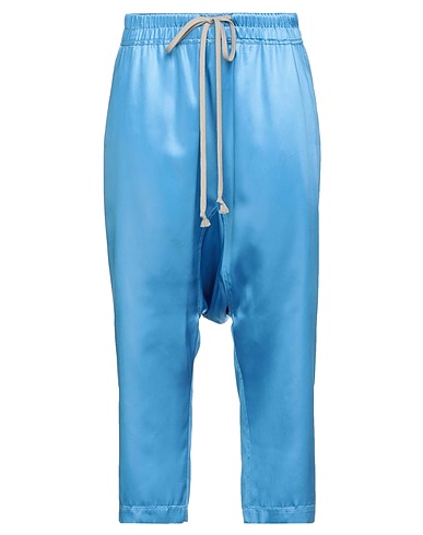 RICK OWENS Casual trouser Azure 61% Acetate, 39% Polyamide
