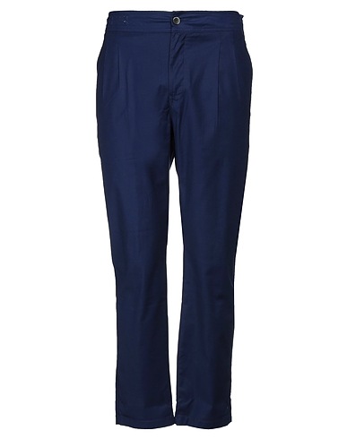 YAN SIMMON Casual trouser Blue 98% Cotton, 2% Elastane
