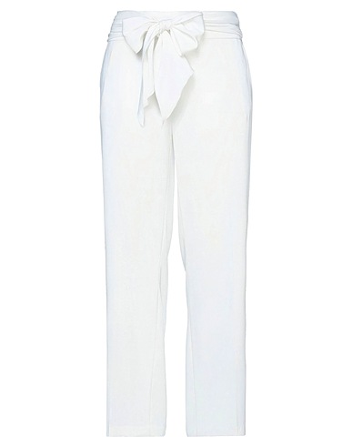 SEVENTY VENEZIA Casual trouser White 97% Polyester, 3% Elastane