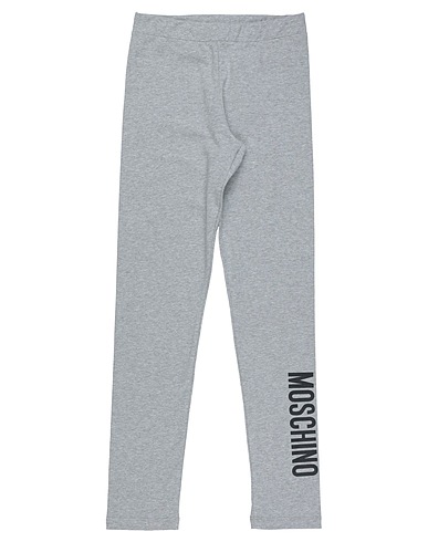 MOSCHINO TEEN Leggings Grey 95% Cotton, 5% Elastane