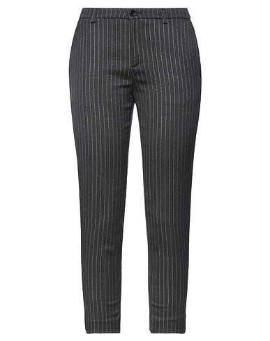 LIU •JO Casual trouser Charcoal 63% Polyester, 33% Viscose, 2% Elastane, 2% Metal